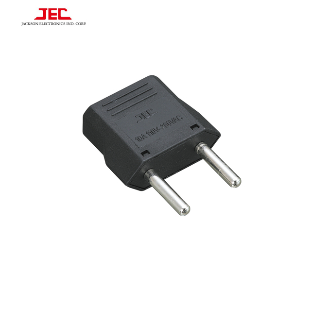 High Standards JEC Universal Travel Power Plug Adapter EU with 1 AC Outlet 110-250VAC Non-Grounding 10-15A for Sale
