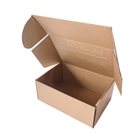 Cartons d'expédition auto-érectiles en carton ondulé biodégradable et recyclable personnalisés avec gaufrage, pelliculage mat, doublure en éponge et bande adhésive à déchirure facile