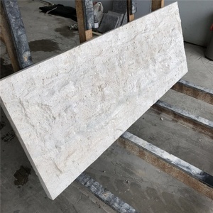 Natural cara dividida importación blanco beige mármol travertino para al aire libre de la pared de azulejos precio - Product Image 4