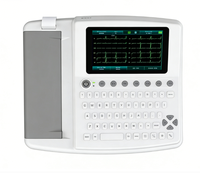 Appareil ECG 12 pistes WEC-12A avec écran tactile 7 pouces et interprétation automatique, batterie rechargeable intégrée et impression thermique