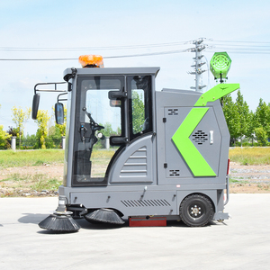Nouvelle balayeuse routière électrique OEM avec système de pulvérisation d'eau, contrôle de la poussière, polissage de l'asphalte, machine de nettoyage de sols pour chantiers de construction - Product Image 2