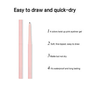 Private Label Roze Buis Waterdichte Hoge Pigment Eyeliner Potlood Groothandel Custom Logo Crème Matte Gel Eyeliner - Product Image 5