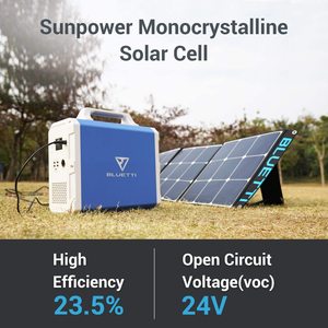 Panneau solaire portable <span class=keywords><strong>Bluetti</strong></span> <span class=keywords><strong>120W</strong></span> 200W pour le camping en plein air, panneau solaire monocristallin en silicium noir pliable - Product Image 6