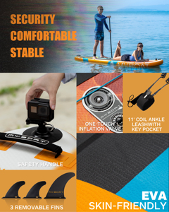Nouvelle arrivée d'usine : Planche de SUP <span class=keywords><strong>gonflable</strong></span> de tourisme 11'6''x34''x6'' avec matériau Drop Stitch pour le surf et le <span class=keywords><strong>paddle</strong></span> - Product Image 5