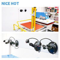 Belle chaude 4060cm pneumatique 16*24 pouces double plateau thermique Sublimation presse à chaud Machine alignement Laser disponible en option