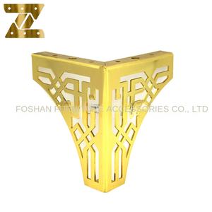 Nuovo piede fiore d'oro 13 di lusso bronzo rosso grande fiore di fascia alta moderna metallo divano Hardware gamba - Product Image 4