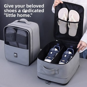 Sac de voyage extra-large en PU avec fermeture éclair pour le rangement de luxe léger des pantoufles, des chaussures de basketball, de football, de badminton et des chaussures de sport - Product Image 3