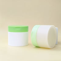 Pot de luxe 300 ml en plastique PP vide haut de gamme avec couvercle à clapet pour tampons de toner, crème visage et gommage corporel