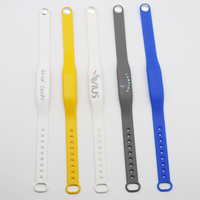 Bracelet en silicone NFC 13,56 MHz 1K personnalisable, étanche, réglable, pour paiement sans contact RFID et contrôle d'accès