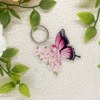 Accessoires féminins de haute qualité Pinstar pour la sensibilisation au cancer du sein, ruban rose, encourageants, personnalisés, légers, imperméables, en acrylique
