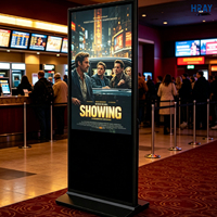 Écran d'affichage numérique LCD intérieur HRAY de 75 pouces pour centre commercial, restaurant, hôtel, OEM, ODM, écran commercial personnalisé, résolution 4K en option