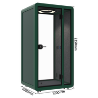 Cabine de bureau insonorisée acoustique, cabine de confidentialité modulaire, climatisation silencieuse, bureau moderne pour entreprise et domicile, verre insonorisé de 10 mm d'épaisseur