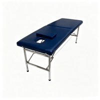 Lit de massage pliable sur mesure en acier inoxydable avec cadre en acier inoxydable et éponge haute densité