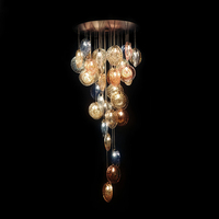 Lustre moderne de luxe décoration de style artistique suspensions villa hall escalier lustre
