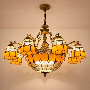 Lustre en or méditerranéen, luminaire suspendu <span class=keywords><strong>LED</strong></span> de luxe pour salon, restaurant, chambre, villa, hôtel, café, <span class=keywords><strong>bar</strong></span> (220V 12 lumières) - Product Image 1