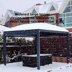 XG 3x3 3x4 4x4 6x4 <span class=keywords><strong>m</strong></span> Usine OEM Pergola moderne d'extérieur bioclimatique Pergola à persienne en aluminium - Product Image 5