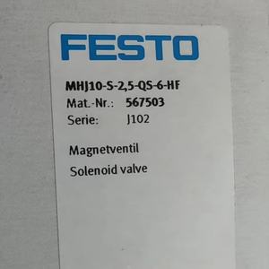 Válvula Solenoide Original FESTO de 2/2 Vías, Cerrada, Monostable para Control Neumático de Alta Frecuencia y Precisión MHJ10-S-2,5-LF 572080 - Product Image 4