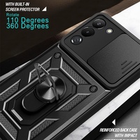 Étui de téléphone portable avec anneau magnétique anti-chute à motif animal pour Infinix Note 11 Pova Neo 2, compatible avec Redmi 10C/Poco X4 Pro