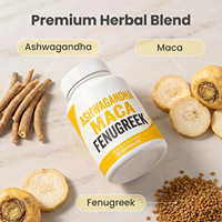 Capsules d'ashwagandha et de racine de maca OEM pour hommes et femmes, extrait de graines de fenugrec noir tout-en-un