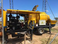 Mobile Electric Concrete Cement Mixer Pump JBS30 Concrete Pump With Mixer China Supplier Mixer and Pumping Machine