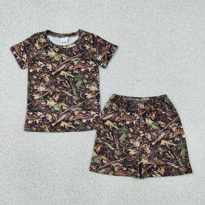 Conjunto de Verano para Bebé Niño, Pantalones Cortos con Estampado de Camuflaje, 2 Piezas, Estilo Casual para Exteriores - Product Image 2