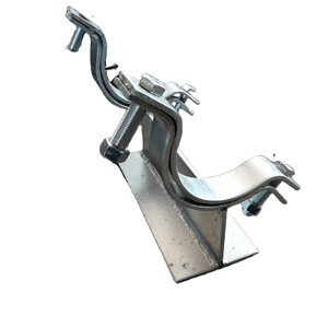 Support de tuyau universel en acier de haute qualité, prix d'usine, double tuyau, fixation par pince, revêtement antirouille, joint de selle de tuyau, OEM personnalisé - Product Image 1