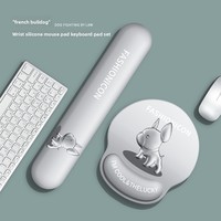 Nouveau repose-poignets pour souris et clavier, tendance, mignon, antidérapant 3D, style français, vente en gros