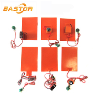 100w 12v 24v 110v 220v électrique flexible chaleur silicone caoutchouc éléments chauffants plaque