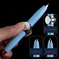 Personalisierbarer, Leuchtender Multifunktionaler Mini-Fidget-Spinner-Metallkugelschreiber mit LED-Licht für Stressabbau