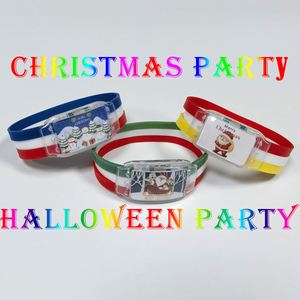 Bracelet LED personnalisable pour enfants, motifs de Noël et d'Halloween, couleur LED personnalisable, logo personnalisé pour la promotion des festivals - Product Image 3