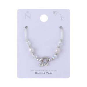 Pulsera de Acero Inoxidable con Cuentas de Cristal y Perlas de Imitación, Estilo Unisex, Joyería de Regalo - Product Image 2