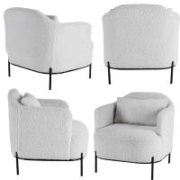 Fauteuil d'appoint moderne en tissu CARLFORD, fauteuil individuel pour salon, chambre à coucher, appartement, mobilier OEM/ODM