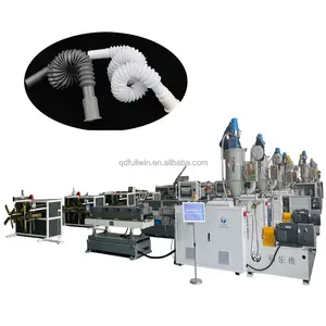 High productivity PP PE PVC flexible corrugated hose pipe extruder machine/washing machine drainage sewage pipe production line