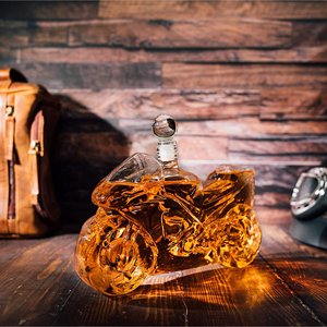 750ml moto Decanter by Wine Savant bicchiere di alta qualità Wine & Whiskey regalo per gli amanti della moto e collezionisti - Product Image 4