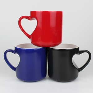 Taza de Cerámica con Forma de Corazón Nest Love Cup, Cambia de Color con el Calor, Sublimación por Transferencia de Calor, Taza Mágica para Parejas, Día de San Valentín - Product Image 4