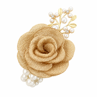 Corsage de poignet en tissu pailleté avec rose et chaîne de perles, fleur de main pour mariée, demoiselle d'honneur, mariage, banquet, fiançailles, fête, décoration