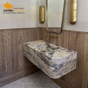 Calacatta Viola đá cẩm thạch chìm bệ bồn rửa Ý phong cách đá chìm cho phòng tắm - Product Image 4