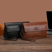 Tas Tangan Pria Mewah, Dompet Bisnis Pria, Tas Selempang Vintage Pria dengan Bahan PU Tahan Air dan Penutup Ritsleting