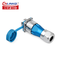 Conector Circular Impermeable de 10 Pines M24 con Carcasa Metálica, Conector de Alimentación Automotriz de 10 Contactos