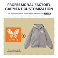 Personnalisable 350gsm recadrée à capuche de haute qualité surdimensionné pull ample épais 350gsm polaire pour l'hiver avec écran solide