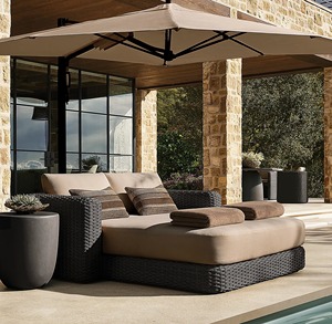 Contemporary Outdoor Rattan Sofa Set with <b>Waterproof</b> <b>Cushions</b> for Garden Patio Use - Product Image 1