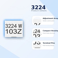 Potentiomètre de réglage multitours SMD Cermet 3224, résistance réglable de 4 mm