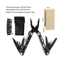 Outil multifonctionnel de poche Pince pliante avec lames et lime DIY & OEM Acier inoxydable Kit de survie en plein air