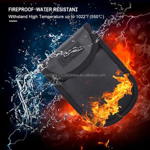 CUSTOM Fireproof Waterproof Car Key Pouch Hot Sale RFID Signal Blocking Anti-theft Anti-hacking Fabric Key Case Made Filing - Product Image 6