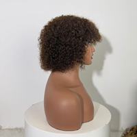 Perruque Afro en Cheveux Humains Brésiliens, Petites Boucles Volumineuses, Prête à Porter, Fabriquée à la Machine, Densité 150%, Usage Quotidien