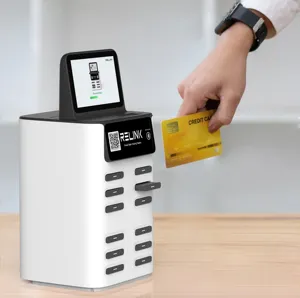 NFC Venta caliente 6 ranuras Banco de energía máquina vendedora Tarjeta DE CRÉDITO Pago rápido banco de energía compartido