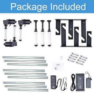 Système <span class=keywords><strong>de</strong></span> <span class=keywords><strong>Support</strong></span> <span class=keywords><strong>de</strong></span> <span class=keywords><strong>fond</strong></span> mural électrique <span class=keywords><strong>motorisé</strong></span> à 3 rouleaux, montage au plafond avec télécommande, pour montage mural - Product Image 6