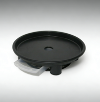 Plafarm Plateau de récupération d'eau circulaire noir anti-fuite pour plantes, double couche en plastique PP, anti-débordement, sous-plateau de pot