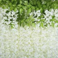 Fleurs artificielles en soie de glycine, taille personnalisable, pour décorations de plafond de centres commerciaux, fêtes et mariages, décoration florale en forme de fleur de haricot