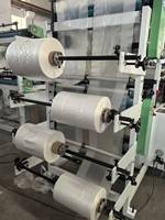 Machine de fabrication de sacs en plastique, sacs en néoprène, double couche, à quatre lignes, scellage du fond, nylon